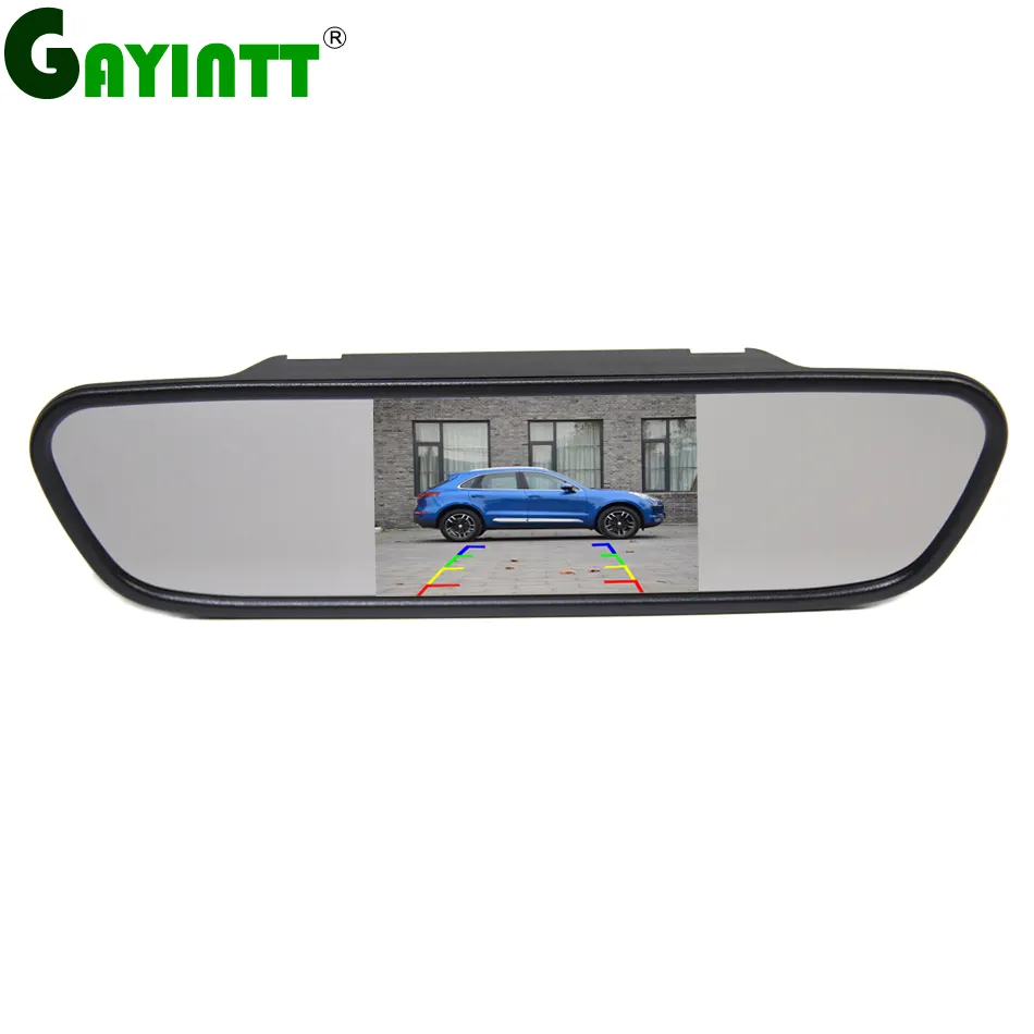 GAYINTT-espejo retrovisor universal para coche, monitor de TFT-LCD HD de 4,3 pulgadas, reemplazo