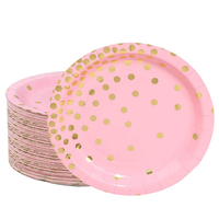 Assiettes en papier jetables de 8 pouces pour enfants, fournitures de fête, vente en gros