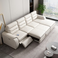 Sofá multifuncional en forma de L simple y moderno Sofá cama plegable de esquina con espacio de almacenamiento Sillón reclinable eléctrico se puede personalizar