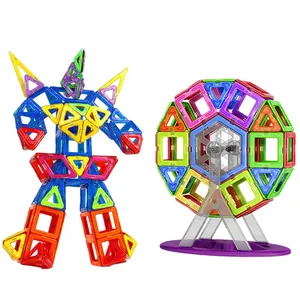 真新しいプラスチック学習と開発ビルディングキューブ磁気おもちゃ子供のゲームおもちゃのための透明な磁気ブロックセット