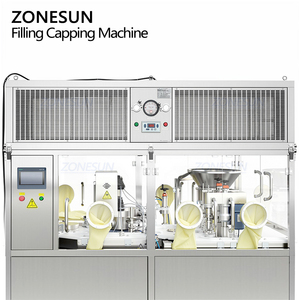 ZONESUN ZS-AFC39 Monoblock 4 têtes pompe péristaltique rabattable métal aluminium bouchons flacon solvant bouteille remplissage capsulage Machine - Product Image 6