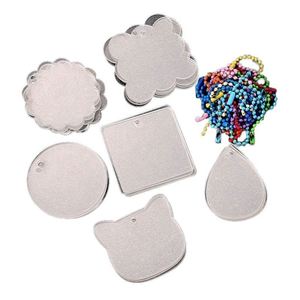 Laser Cut <b>Blank</b> Glitter Maker Photo Print Printed Clean Custom <b>Ring</b> Plastic Hologram Acrylic KeyChain - Product Image 2