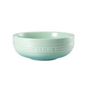 Juego de vajilla de cerámica Deslon de 20 piezas, platos redondos, tazones y cucharas en color verde menta para uso diario, regalo de inauguración de casa. - Product Image 3
