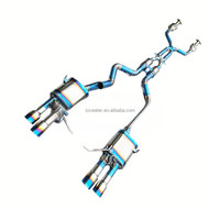 Échappement complet OEM double X avec silencieux et catalyseur en titane pour BMW M3 E90 E92 E93 V8 4.0 2008- avec tuyau avant