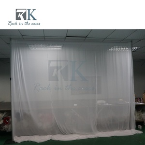 Easy install Pipe Kit and Drape Aluminum <b>Standing</b> Curtain System Wedding <b>Backdrop</b> Trade Show Photo Booth - Product Image 5
