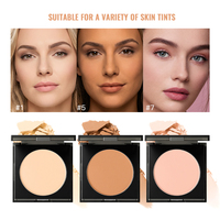 Polvo Fijador de Maquillaje Mate, Resistente al Agua y al Sudor, Control de Grasa, de Larga Duración, Iluminador, en Paleta