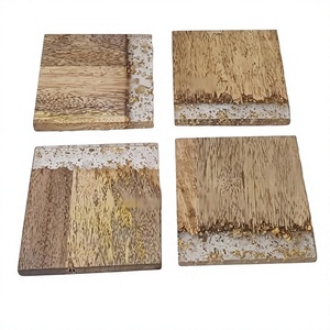 Eco Friendly New Design Tea <b>Coaster</b> Customize <b>Drinking</b> <b>Coaster</b> Wooden Mats and Pads Wood Resin <b>Coaster</b> Tableware Cup Glass Pads - Product Image 1
