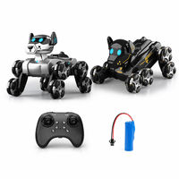 TQ15 Robot Anjing Stunt 8 Roda, Mobil Hewan RC, Mainan Remote Control untuk Bermain di Dalam dan Luar Ruangan