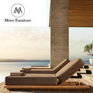 Ensemble canapé-lit simple imperméable et crème solaire pour loisirs de plein air <span class=keywords><strong>en</strong></span> <span class=keywords><strong>teck</strong></span> cour hôtel villa patio <span class=keywords><strong>piscine</strong></span> - Product Image 5