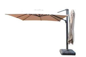 Muebles de exterior jardín doble dosel paraguas voladizo gran sombrilla Patio sombrilla económica sombrillas para playa