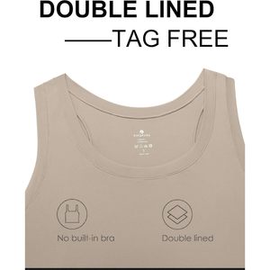 FOXA Women's Scoop Neck Racerback Yoga <b>Top</b> Breathable Spandex Polyester Crop Tank Sleeveless Workout Shirt - Product Image 3