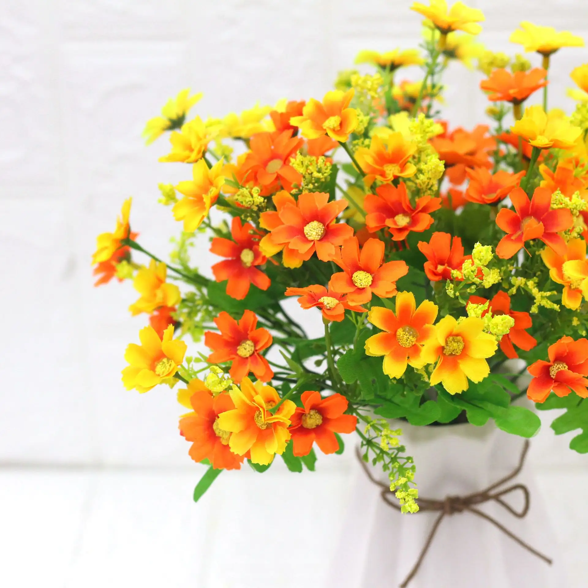 Yeni varış ucuz toptan yapay çiçekler yapay çiçekler için hediye seramik kaplar kapalı bitkiler için