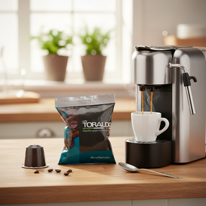 Toraldo 100 Capsule di Caffè Decaffeinato Compatibili con Nespresso, Set in Metallo e Foglio di Alluminio con Coperchio, 0,15g/Capsula - Product Image 3