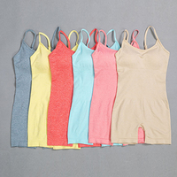 Ensemble de sport pour femmes, 2 pièces, sans couture, sans manches, avec logo personnalisé, pour la gym, le fitness et le yoga, vente en gros
