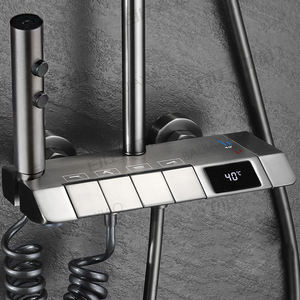 Piano clé ensemble <span class=keywords><strong>de</strong></span> douche gris salle <span class=keywords><strong>de</strong></span> bain affichage numérique <span class=keywords><strong>robinet</strong></span> système <span class=keywords><strong>de</strong></span> douche ensemble baignoire chaud et froid fonctionnel <span class=keywords><strong>robinet</strong></span> douche ensemble - Product Image 2