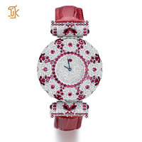 Premium 925 Sterling Silver Quartz Moissanite Diamant Montres Pour Femmes Montres À Quartz Original Femme Collection Femmes