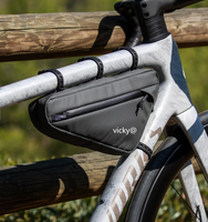 Sac de cadre de vélo imperméable à l'eau tendance, pochette triangulaire, sac de tube supérieur avant pour vélo de route