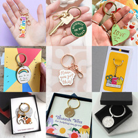 Fabrication de porte-clés personnalisés, porte-clés en métal multi-formes personnalisés, ensemble rond carré pour cadeau souvenir promotionnel d'entreprise