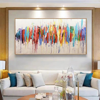 Décoration murale de luxe pour la maison, art mural, motifs abstraits colorés, peinture à l'huile peinte à la main, toile, peinture moderne, grande image pour