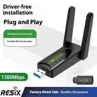 Gigabit Dual-Band 1300M Computadora sin disco Receptor USB WiFi Tarjeta de red inalámbrica 5G para computadora portátil MT7612UN Productos en stock