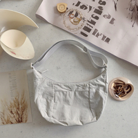 Sac bandoulière personnalisé en nylon, grand format, avec fermeture éclair, unisexe, léger et portable, style croissant/lune/bourse/hobo