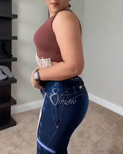 Jeans moldeadores <span class=keywords><strong>de</strong></span> cintura alta con realce <span class=keywords><strong>de</strong></span> glúteos para mujer, jeans personalizados, pantalones vaqueros <span class=keywords><strong>de</strong></span> mezclilla para mamá, talla grande, jeans colombianos <span class=keywords><strong>de</strong></span> cintura alta - Product Image 4