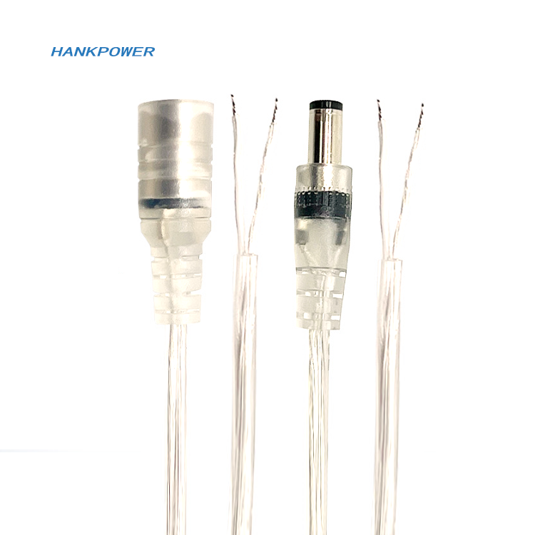 Transparent DC Extension Cable For Neon Signs – DC Male Plug