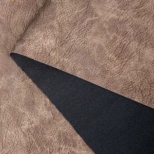 Vente en gros de tissu d'habillement en PU résistant à l'abrasion en cuir, daim, microfibre, tissu en cuir tissé imperméable pour siège de voiture, A-PU-304 de 0.8mm