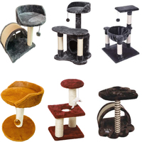 Offre Spéciale Chat Amusant Paradis Bois Arbre à Chat Griffoir Nid Maison Lit Meubles Chatons L'activité Tour Avec souris jouet