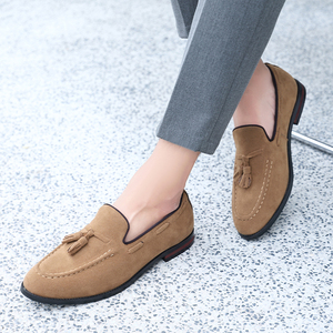 รองเท้าโลฟเฟอร์ผู้ชายทำมือ รองเท้าขับรถแบบ Gommino รองเท้าโมคาซิน รองเท้าเพนนีโลฟเฟอร์แบบสวม รองเท้าส้นเตี้ยแบบสวม รองเท้าลำลองแบบสวม - Product Image 5