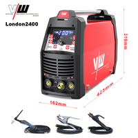 Machine à souder VECTOR TIG MMA 220V AC/DC IGBT Inverter 200AMP Pulse Welder pour aluminium LONDON2400