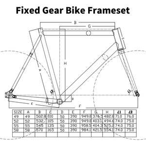 Khung xe đạp bánh cố định 700C, cỡ 49CM, 52CM, 55CM, 58CM, hợp kim nhôm, khung xe đua đường trường, phanh C, khung xe nhanh tháo lắp - Product Image 2