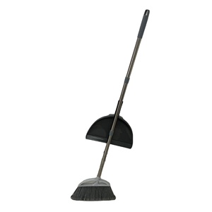 Qingle 2024 ensemble <span class=keywords><strong>balai</strong></span> <span class=keywords><strong>pliable</strong></span> et pelle à poussière avec poignée en acier à 3 sections pour intérieur et extérieur - Product Image 1