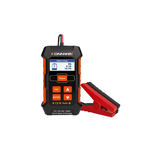 KONNWEI KW520 12-24V Car Battery Tester 3-in-1 Charger & Repair Tool with 2.0'' Color Screen and 100-2000CCA