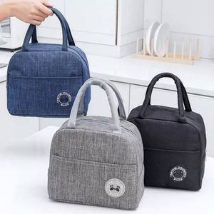 Fashion <b>Box</b> Portable Insulated <b>Canvas</b> Thermal Food Picnic Tote Cooler Bag Lunch Bags for Women Kids - Product Image 1