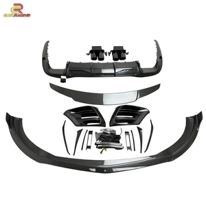 ชุดแต่งคาร์บอนไฟเบอร์แบบแห้งสไตล์ B สำหรับรถยนต์เมอร์เซเดส-เบนซ์ เอสคลาส W223 S580 ปี 2021-2024 ประกอบด้วยสปอยเลอร์หลัง ดิฟฟิวเซอร์ ปลายท่อไอเสีย และลิปหน้า - Product Image 1