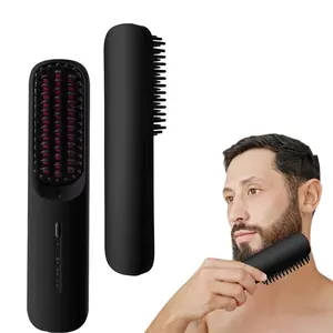 USB Portable mini beard comb Beard comb for men mini flat iron bling travel type mini hair straightener flat iron