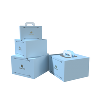 Caja Plegable Personalizada para Cupcakes, Caja Transparente de PET para Pan, Pasteles y Productos de Panadería, con Ventana y Asa