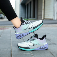 Chaussures de sport unisexes à dégradé de couleurs, semelle absorbant les chocs, respirantes, en mesh, pour hommes et femmes