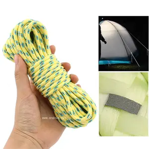 Lightweight Rigid Braid UHMWPE Core Tent Guy Lines Reflective Rope