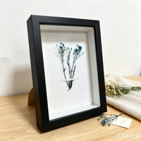Cadre photo en bois MDF fait main de haute qualité, moderne et écologique, pour décoration intérieure, cadre rectangulaire transparent avec boîte à ombre