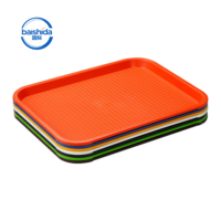 Plateau alimentaire rectangulaire moderne en PP, épais et écologique, pour restaurant, cantine, fête, traiteur, vaisselle de table
