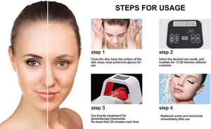 Terapi lampu merah untuk wajah 7 In 1 warna, alat perawatan kulit wajah Led hidraskincare masker tangan leher tubuh, alat terapi lampu Led Pdt - Product Image 4