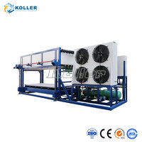 Machine à glace en blocs à refroidissement direct Koller 3000 kg/jour avec plaque en aluminium et réfrigérant R404a pour la conservation du poisson