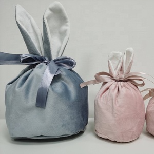 Bolsas de Regalo de Pascua con Cordón de Terciopelo, Personalizadas, con Orejas de Conejo, para Decoración de Fiestas, Venta al por Mayor - Product Image 1