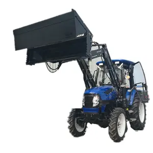 Nieuwe Chinese Tuin Bos Landbouw Machines Tractor Landbouw Apparatuur In Voorlader 4WD 70hp Wiel Tractor Met Cabine