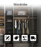 2024 moderne promenade dans le placard garde-robe chambre armoire murale vêtements garde-robe dernière conception