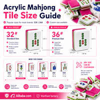 Jeu de tuiles de Mahjong 160 pièces, américain, 1,18 x 0,86 pouces, fuchsia, lime, acrylique, avec sac et boîte de rangement