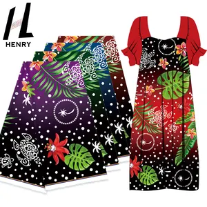 Henry tessuti polinesiani per indumento Snow Dot sembrano Starry Night poliestere stampato tessuto di lusso traspirante colori Navy