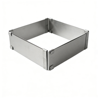 Moule à gâteaux rétractable en acier inoxydable, anneau de mousse, 6 pouces-12 pouces, ustensile de cuisine, vente en gros, pièces